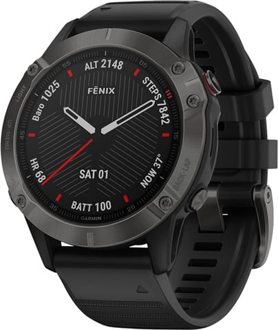 Garmin Fenix 6 Sapphire - Slate Gray-Black Band, A