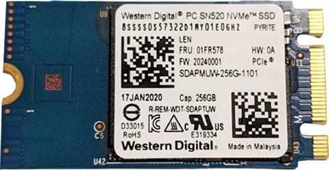 Western Digital SSD NVMe M.2 2230 256GB PC SN520 SDAPTUW-256G-1012 0NGP80 NGP80