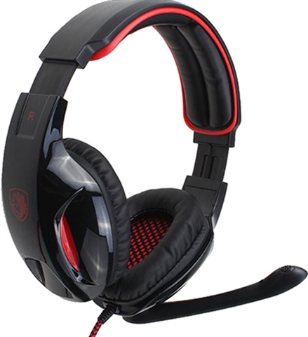 negro / rojo Sades SA902 Gaming Headset USB 7.1 estéreo con cable Auriculares para juegos con micrófono Revolución Control de volumen Cancelación de ruido Luz LED 